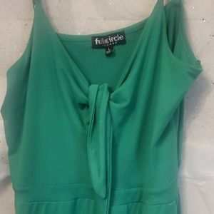 Green casual romper